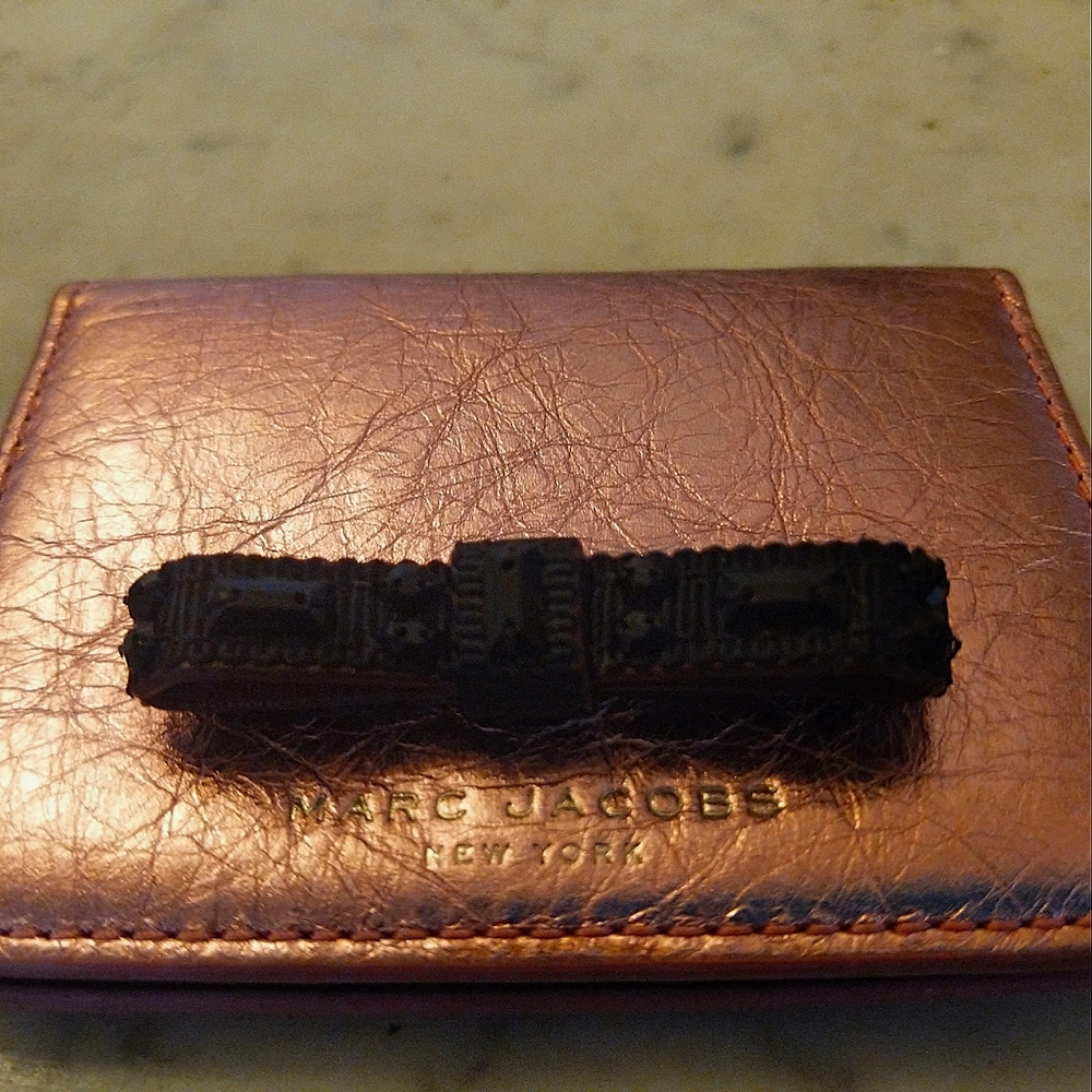 EUC MARC JACOBS Leather Train Pass Card Case Wallet